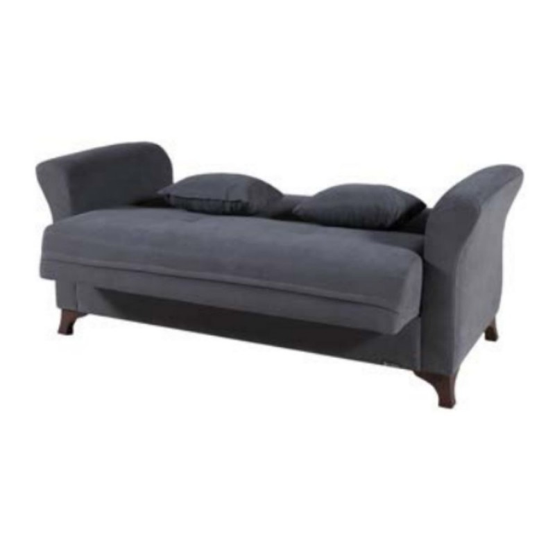 Divano due posti in tessuto con contenitore Grigio  BUKET 160x86x h85 cm