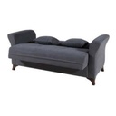 Divano due posti in tessuto con contenitore Grigio  BUKET 160x86x h85 cm