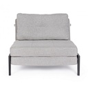 Divano letto salvaspazio un posto in tessuto Beige HAYDEN 95x96x h79 cm
