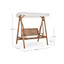 Dondolo 2 posti da esterno 185x112x188h cm
