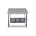 Dondolo in acciaio tre posti Antracite GRELY 190x120x h185 cm