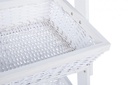 Espositore rustico Darik 4 cesti in vimini bianco