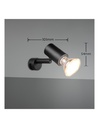 Faretto Da Bagno Spot Orientabile Nero Lorenzo Trio Lighting