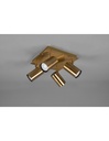 Faretto Marley 4 Spot GU10 Ottone Invecchiato 24x24 cm Trio Lighting