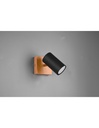 Faretto Spot Marley Nero E Legno 1xGU10 Trio Lighting