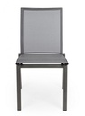 4x Sedia antracite in alluminio stile design
