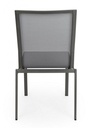4x Sedia antracite in alluminio stile design