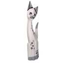 Gatto legno 1-3 bianco cm h60/80/100