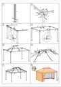 Gazebo dallas lusso 3x3m con zanzariera 400g/m2