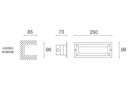 Incasso Aperto 12W Led 4000K  linea mask  bianco