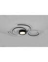 Lampada Circolare Soffitto Parete Moderna Led Dimmer Jive Nero Trio Lighting