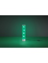 Lampada Da Tavolo Cilindro Led Rgb Rico Cromo Stoffa Microforata Con Smart Control Trio Lighting