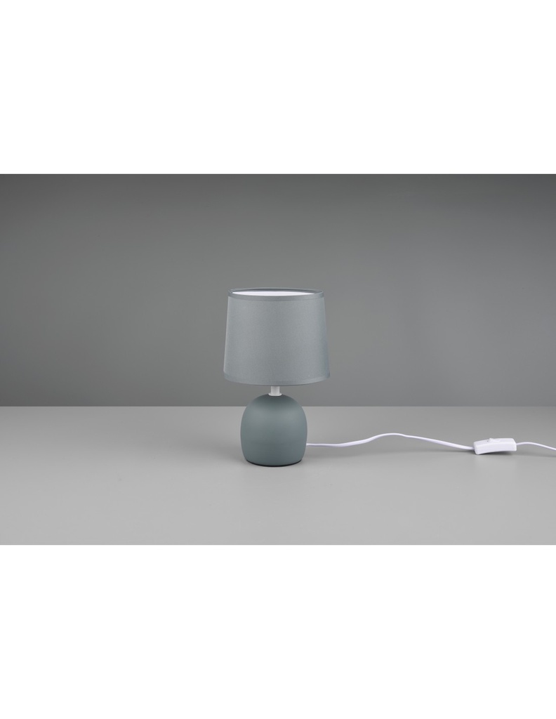 Lampada Da Tavolo Malu 1xE14 Ceramica E Tessuto Verde Ø16 cm Trio Lighting
