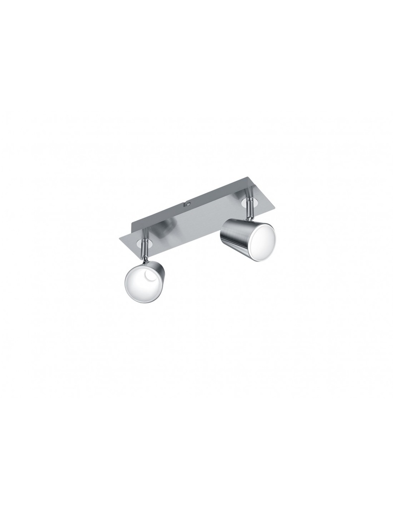Lampada Soffitto o Parete 2 Faretti Spot Orientabili Narcos Nichel Trio Lighting