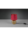 Lampada Tavolo Sophia Ceramica Oro E Paralume Velluto Rosso Ø16 cm Trio Lighting