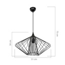 Lampada a sospensione Arona ASZ1360 filo metallico nero