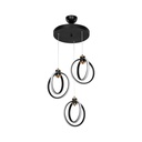 Lampada a sospensione Felicia tre punti luce cerchi LED ASZ1593