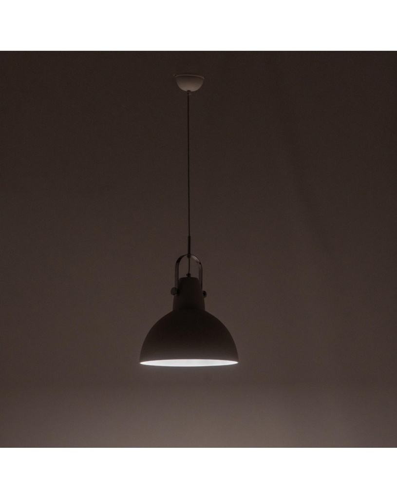 Lampada a sospensione Kande in acciaio bianco STS