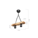 Lampada a sospensione Lagun ASZ1235 rustico industriale a 2 luci