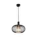 Lampada a sospensione Terla MDL3674 con struttura in ferro e diffusore in vetro