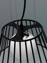 Lampada a sospesione in metallo con paralume nero D25/35xD20/35x120h cm