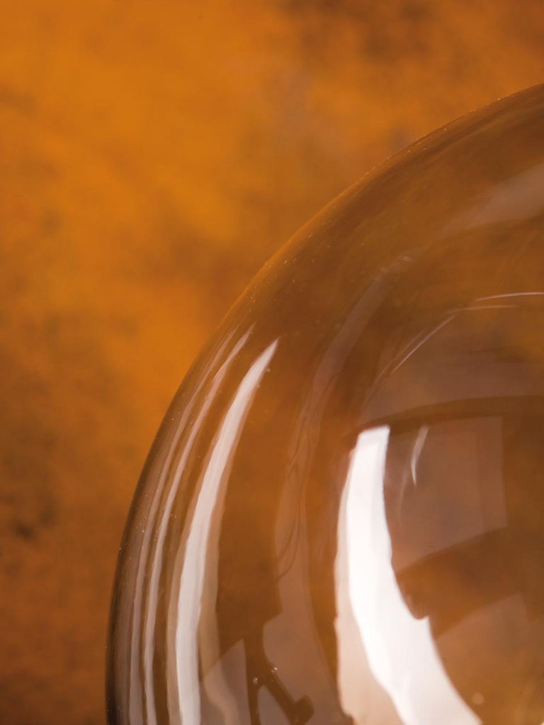 Lampada da esterno con testa-palo in termoplastico e sfera chiara in PMMA Ø 25cm nero