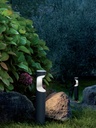 Lampada da esterno in alluminio pressofuso con diffusore opalino - 9W - 1155 lumen - Classe E - 4000°K grafite
