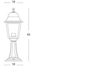 Lampada da esterno in alluminio pressofuso con diffusori in vetro trasparente - Altezza max 170mm nero