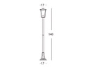 Lampada da esterno in alluminio pressofuso con diffusori in vetro trasparente biancooro