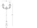 Lampada da esterno in alluminio pressofuso con diffusori in vetro trasparente grafite