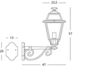 Lampada da esterno in alluminio pressofuso con diffusori in vetro trasparente grafite