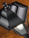 Lampada da esterno in alluminio pressofuso con diffusori in vetro trasparente nero