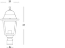 Lampada da esterno in alluminio pressofuso con diffusori in vetro trasparente nero