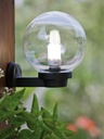 Lampada da esterno in termoplastico con sfera opale Ø 20cm nero