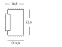 Lampada da parete in alluminio pressofuso con diffusori in vetro trasparente - 40W, 4242 lumen, luce calda alluminio