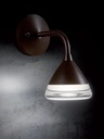 Lampada da parete in alluminio pressofuso, diffusore in acrilico, 20W, 1800 lumen, luce calda tortora