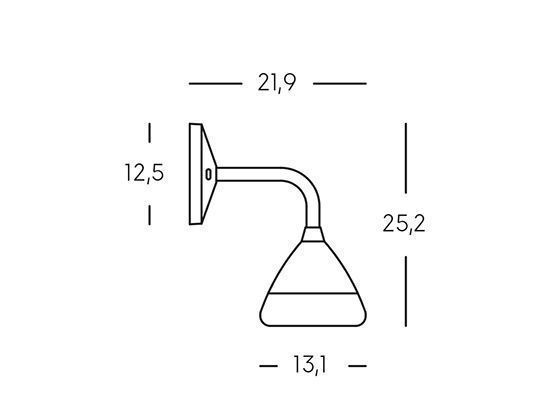 Lampada da parete in alluminio pressofuso, diffusore in acrilico, 20W, 1800 lumen, luce calda tortora