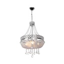 Lampada da soffitto Sare MDL3550 argento vetro decorato e pietre effetto cristallo