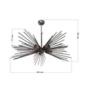 Lampada da soffitto a 5 luci Salem MDL3806 metallo nero