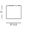 Lampada da soffitto in alluminio pressofuso con diffusore in vetro trasparente - 40W, 4240 lumen grafite