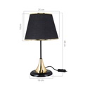 Lampada da tavolo Aden metallo e paralume tessuto nero ASZ1632