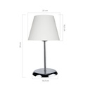 Lampada da tavolo Elva ASZ1047 in metallo e paralume tessuto