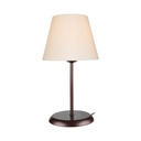 Lampada da tavolo Elva ASZ1050 in metallo e paralume tessuto