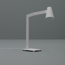 Lampada da tavolo con paralume in metallo bianco 42x15x60,5h cm