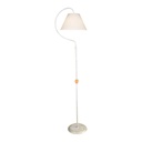 Lampada da terra a stelo Geo ASZ1043 con paralume tessuto bianco