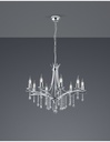 Lampadario 8 Luci Design Contemporaneo Lucerna Cromo Trio Lighting