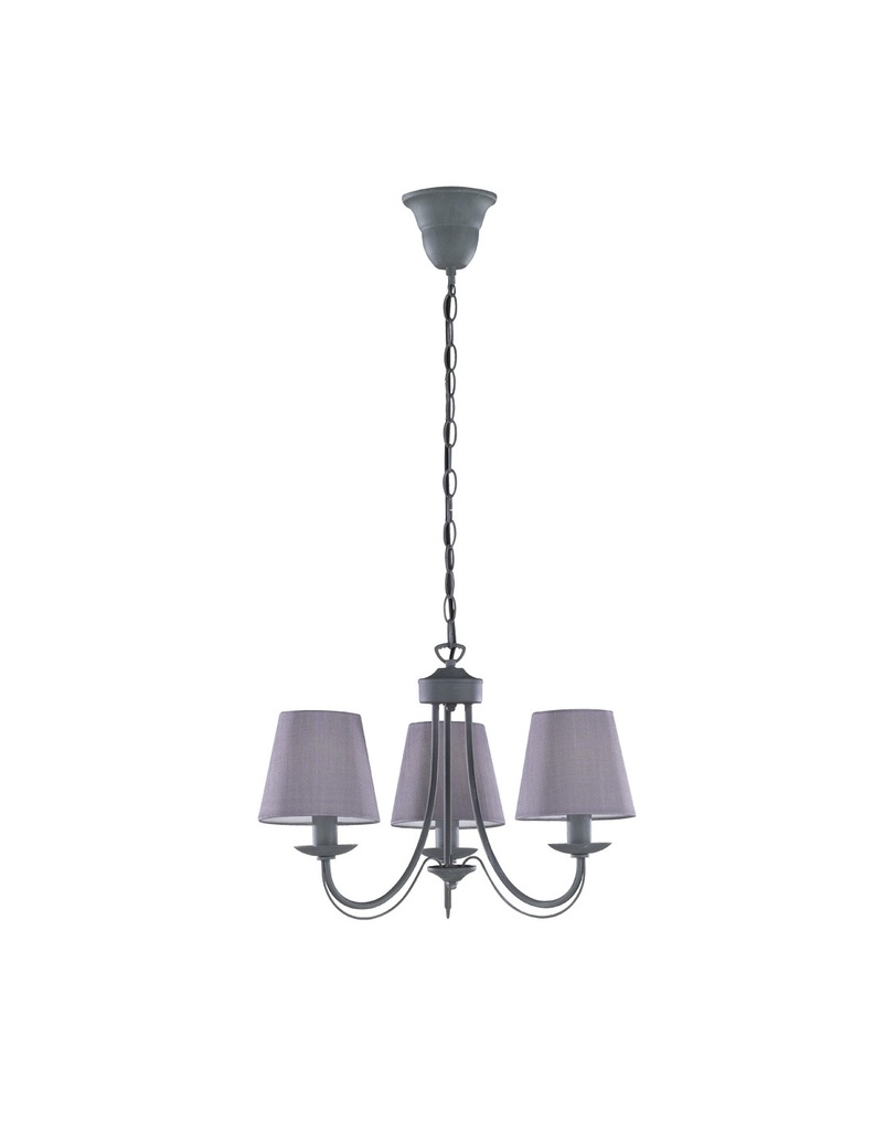 Lampadario Camera da Letto 3 Paralumi Grigi Cortez Trio Lighting