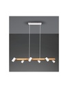 Lampadario Isola Legno 6 Spot Bianco Cilindrici Orientabili Marley Trio Lighting