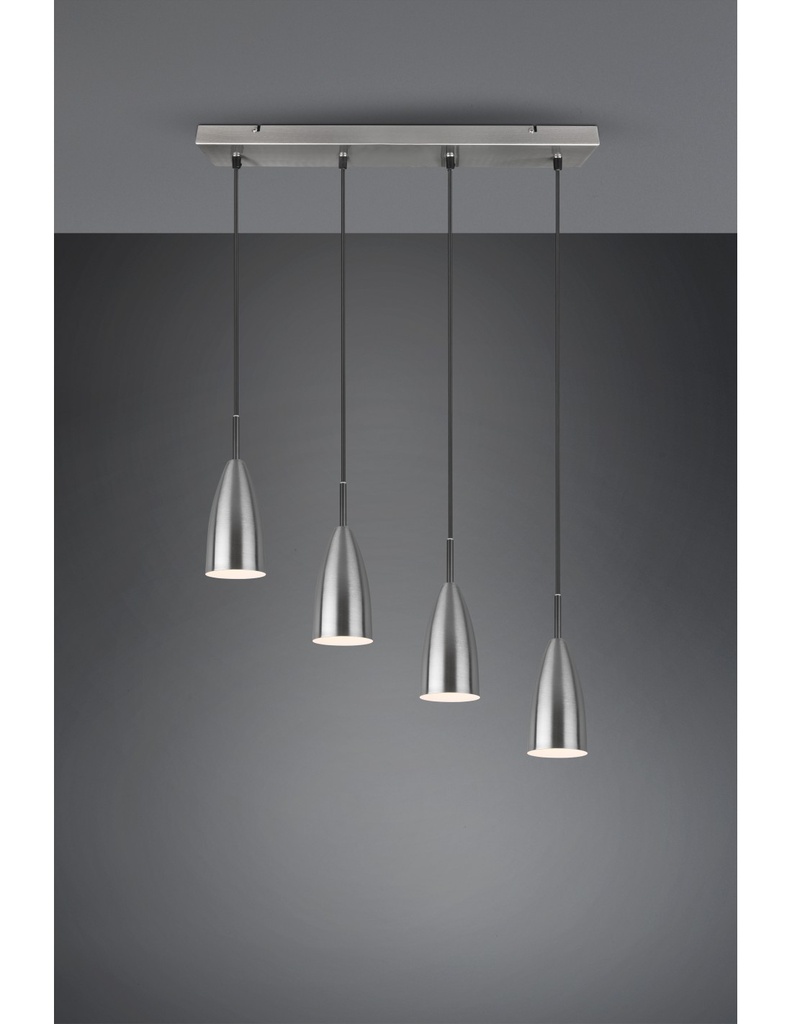 Lampadario Lineare Isola Farin 4 Luci Nichel Trio Lighting