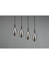 Lampadario Lineare Isola Farin 4 Luci Nichel Trio Lighting